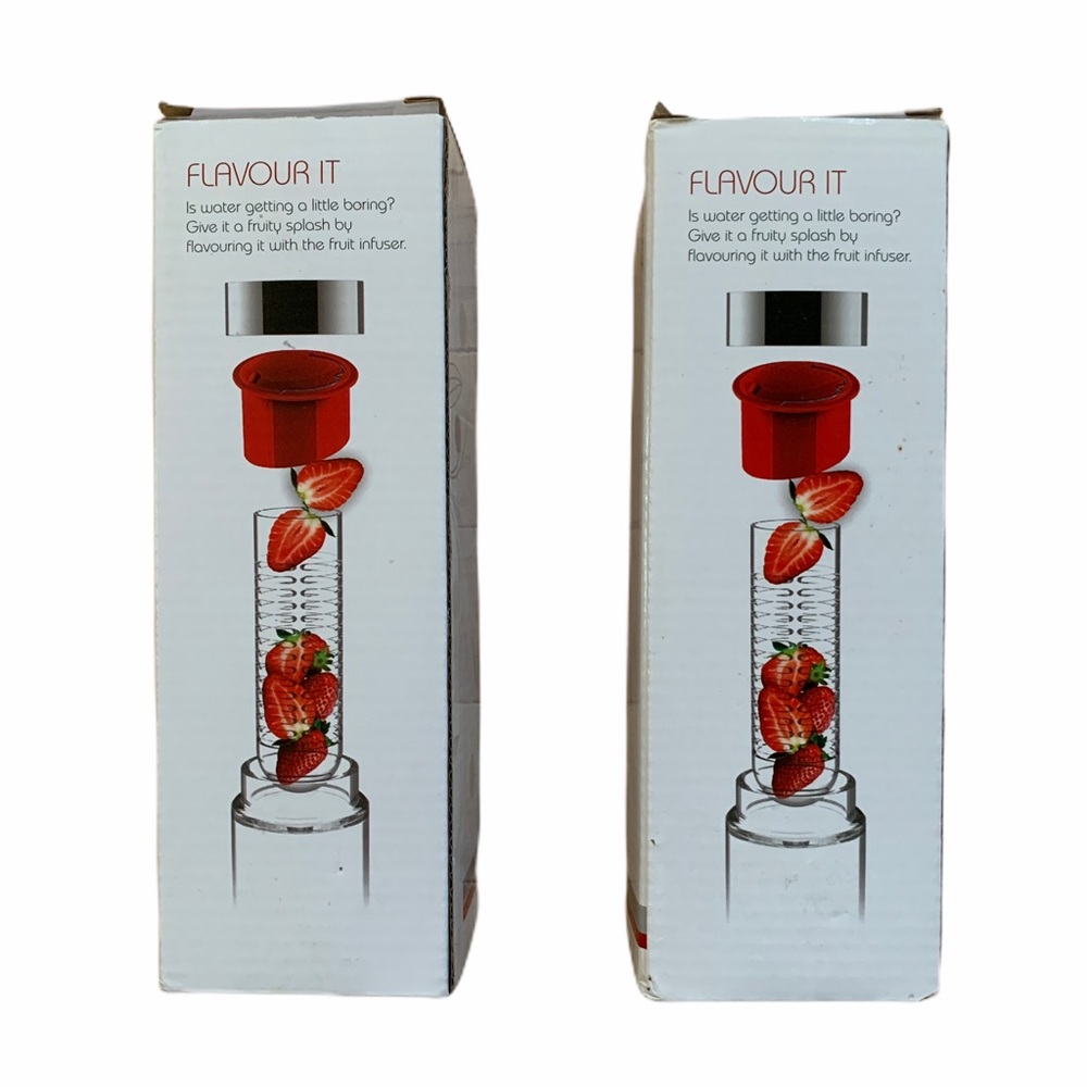 NIB Asobu Glass Water Bottle With Fruit Infuser Exercise Fitness Healthy - Picture 3 of 12
